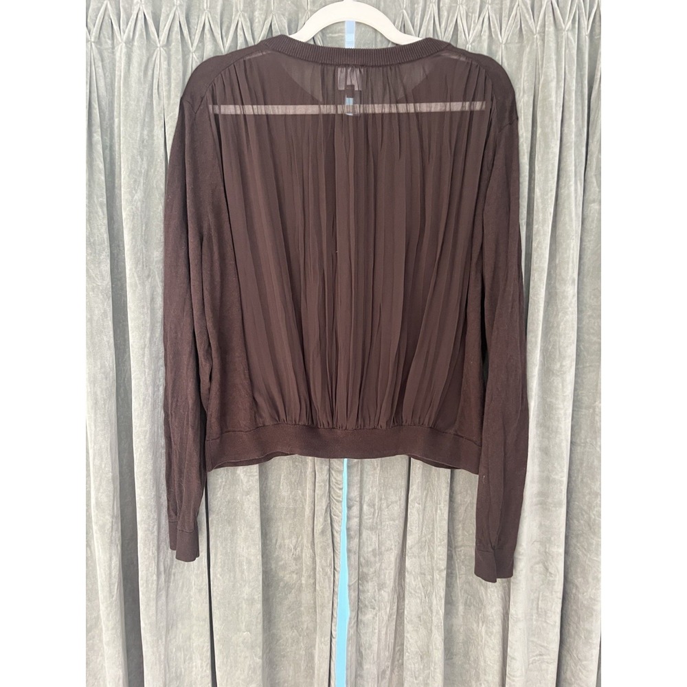 Cabi Sweater Cardigan Women's Mesh Back Brown Size - Picture 6 of 11